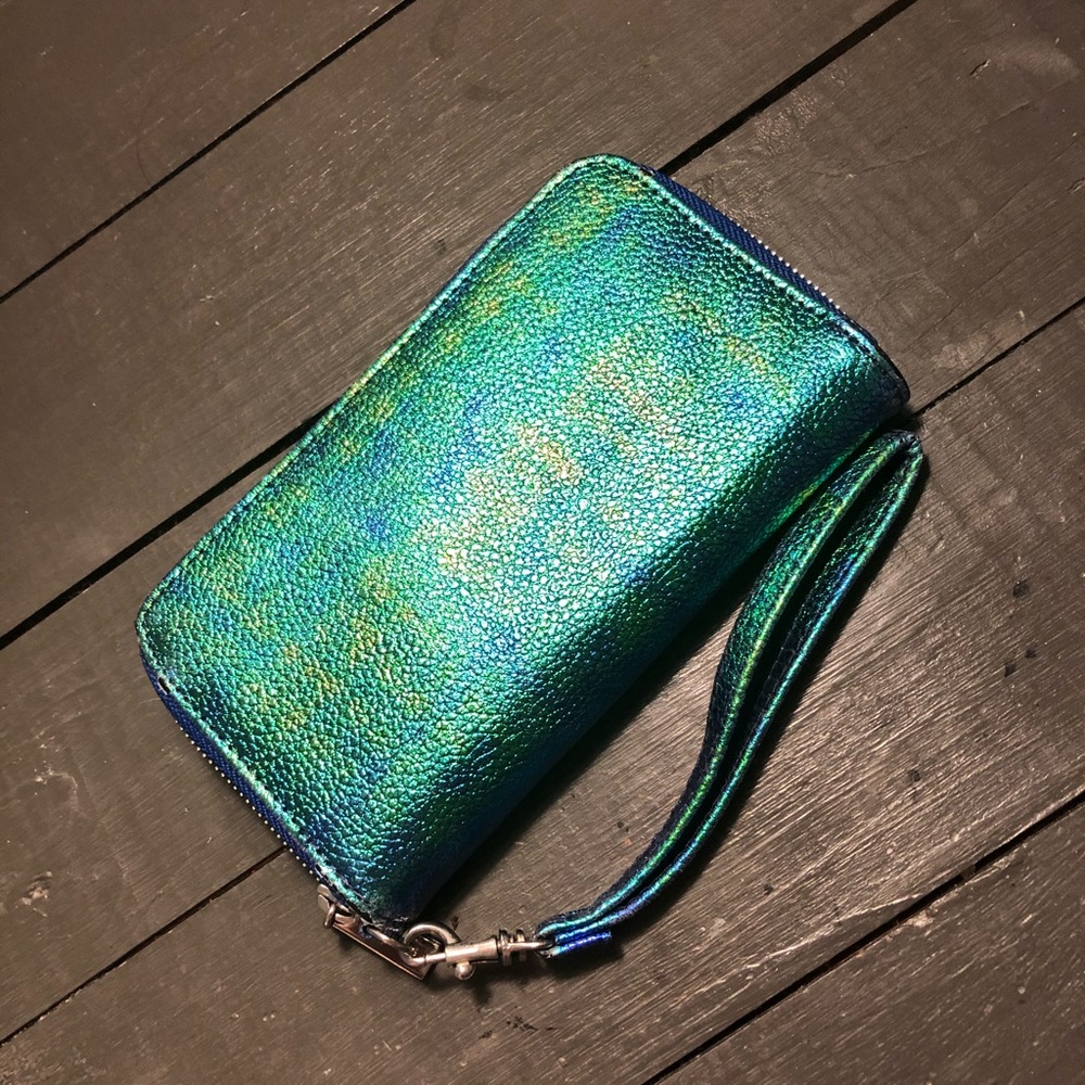 Iridescent Wristlet Wallet